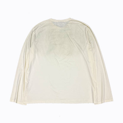 Japanese Black Red Washed Long Sleeve Tee – Punk Irregular Print Streetwear