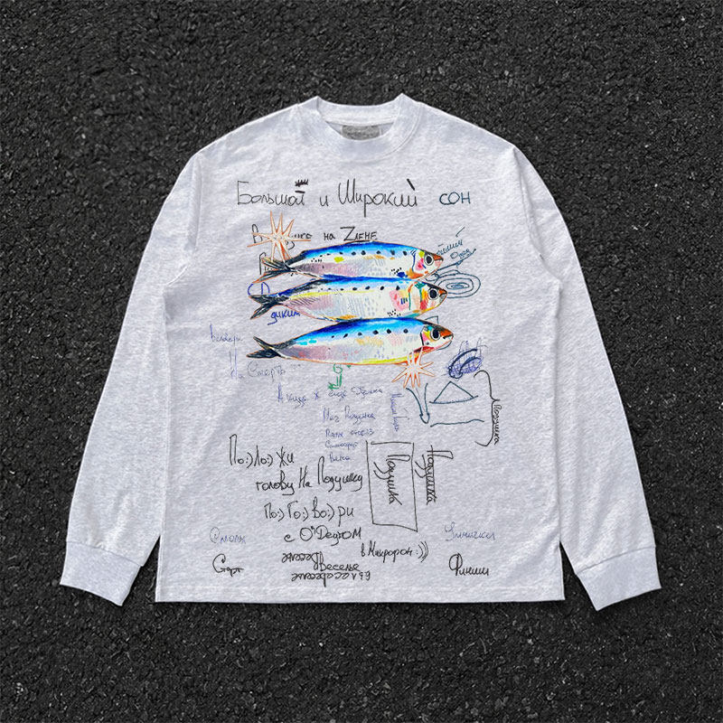 Clearance money! Decadent style light subculture visual American retro patchwork long-sleeved T-shirt high-end top – Japanese vintage | yamalin clothes | Yamalinclothes
