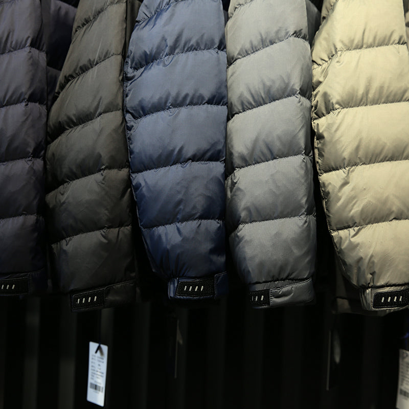 Men's Plus Size Lightweight High-Fluffy Down Jacket - Winter Stand Collar Warm Export Overstock Coat