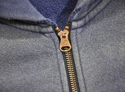 Japanese Trend All-Cotton Washed Vintage Distressed Zipper Hoodie