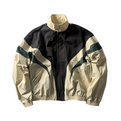 80s Retro Color-Block Mountain Jacket - Stand Collar Outdoor Coat