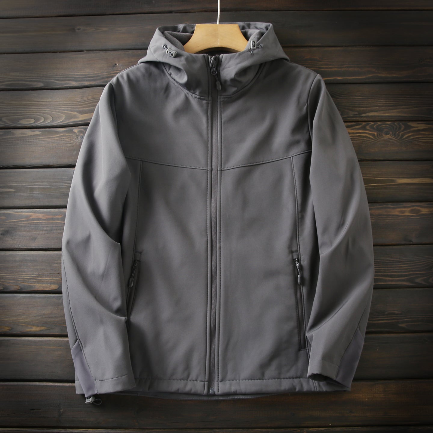 Men's Premium Fleece Thermal Soft Shell Jacket - Autumn Windproof Waterproof Thickened Hooded Coat