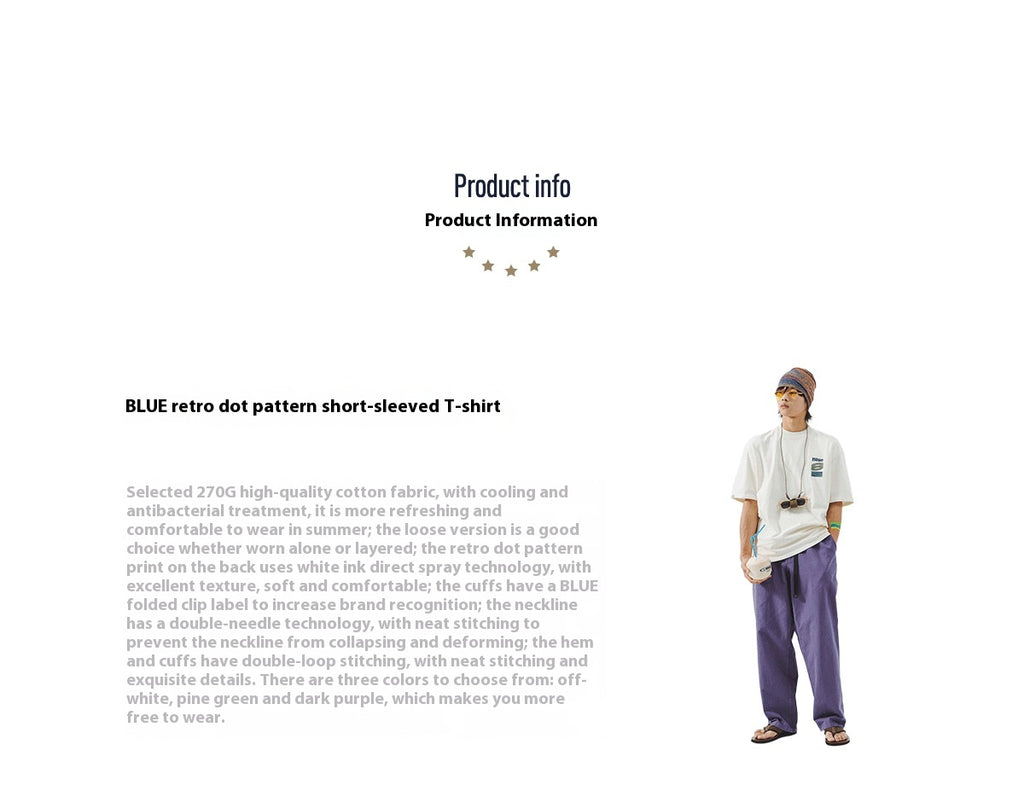 Lanqi Summer New Trend American Retro Heavy Cool T-Shirt Couple Short Sleeve Men