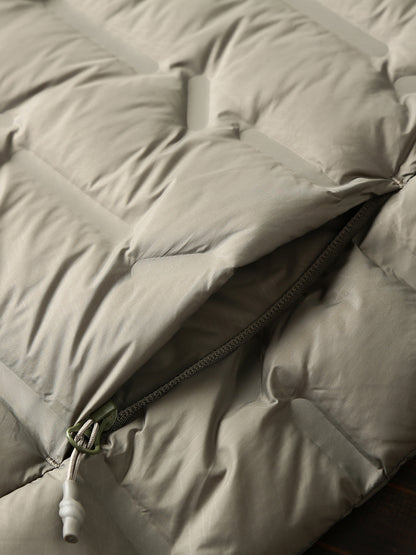 Men's Plus Size Hooded Down Jacket - Export Overstock Fully Glued Filled Lightweight Warm Autumn Winter Coat