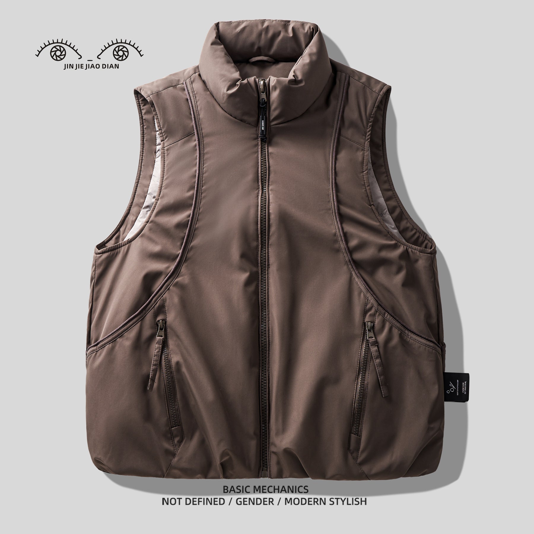 Mountain-Style Caramel 90% Duck-Down Vest – Warm Workwear Insulated (Unisex)