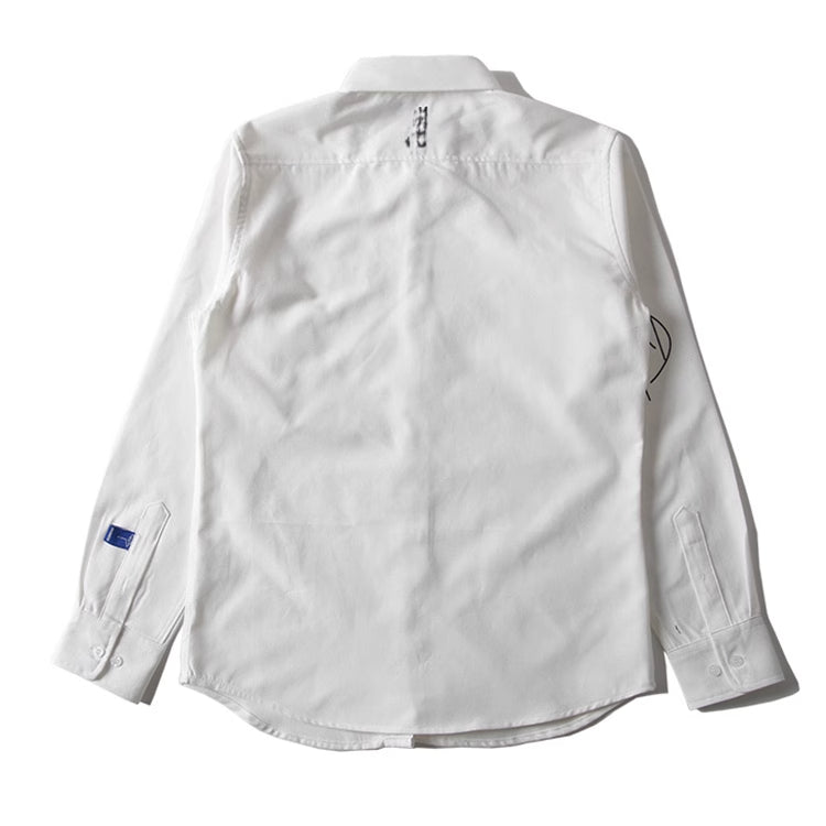 Oxford Cotton Shirt for Men Japanese Style Hong Kong Style Youth Casual Long Sleeve Shirt