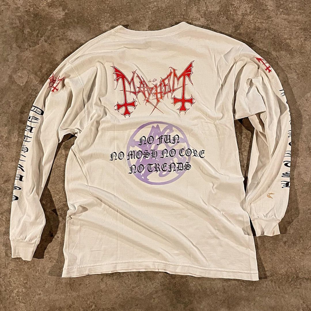 Mayhem Metal Band Deathcrush Album Cover Versatile European and American Style Long Sleeve T-Shirt