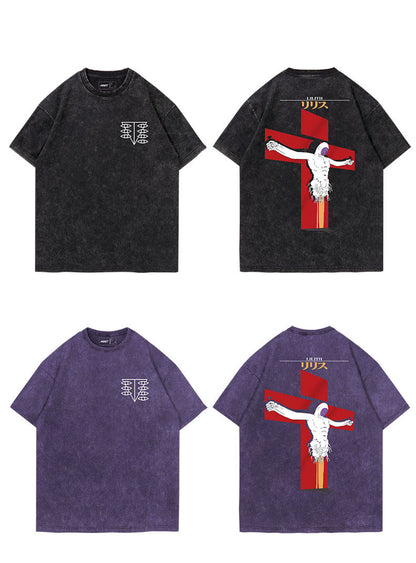 Evangelion Lilith T-Shirt - Washed Vintage Anime Cotton Tee (Unisex)