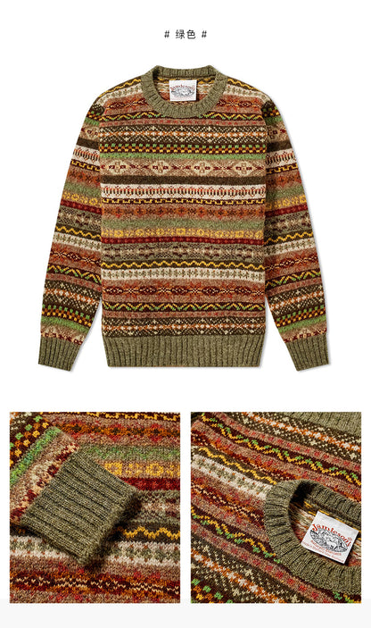 Jamiesons 130-Year Fair Isle Wool Sweater – Scottish Heritage Knit (Unisex)