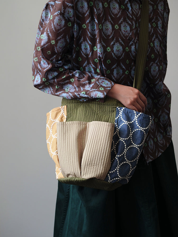 Original Patchwork Large Capacity Crossbody Bag Retro New Chinese Style Embroidered Tote Bag for Women