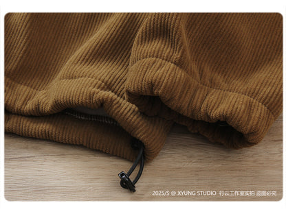 Japanese Style Fleece-Lined Hooded Sweatshirt - Thickened Pullover Hoodie (Men)