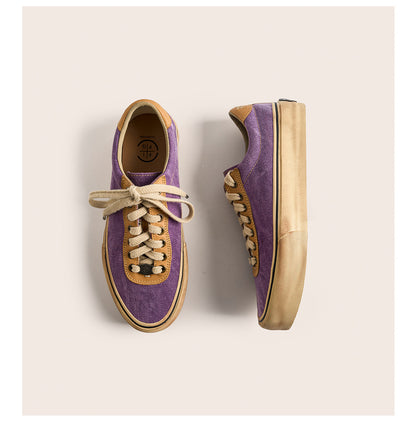 Vintage Japanese Low Top Espadrille Platform Sneakers – Washed Vulcanized Unisex Shoes – Japanese vintage | yamalin clothes | Yamalinclothes