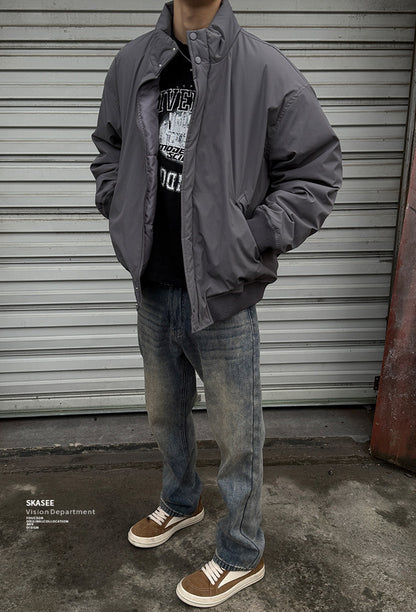 Duck Down Jacket – Stand Collar & Ribbed Hem | Yamalinclothes