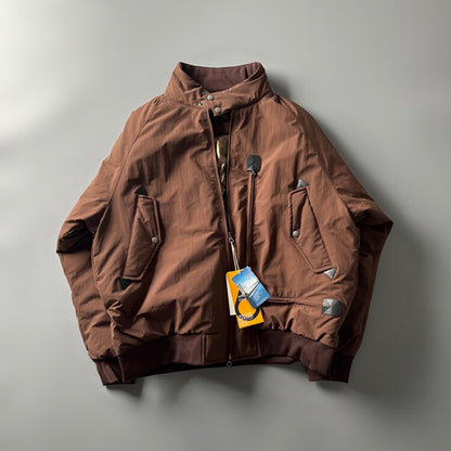 90% Duck Down Harrington Stand-Collar Jacket – Japanese Retro Thickened Unisex