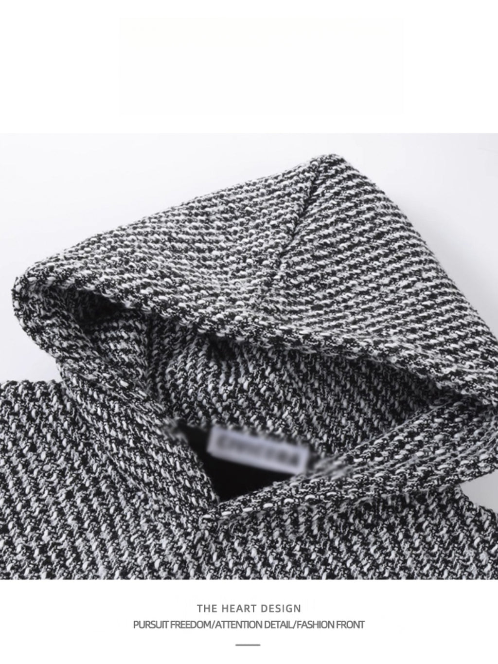 High Street Trendy Brand Little Chanel Style Hooded Sweatshirt Unisex Jacket Spring Autumn Knitted Casual Stylish Versatile Pocket Top