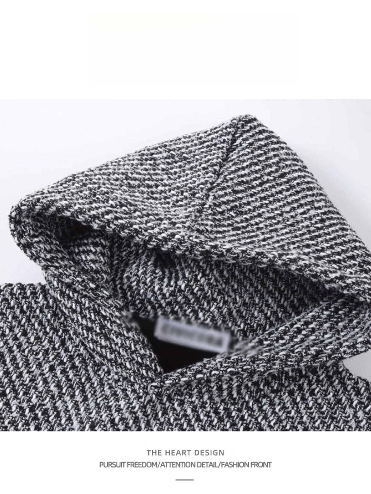 High Street Trendy Brand Little Chanel Style Hooded Sweatshirt Unisex Jacket Spring Autumn Knitted Casual Stylish Versatile Pocket Top