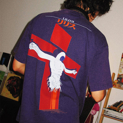 Evangelion Lilith T-Shirt - Washed Vintage Anime Cotton Tee (Unisex)