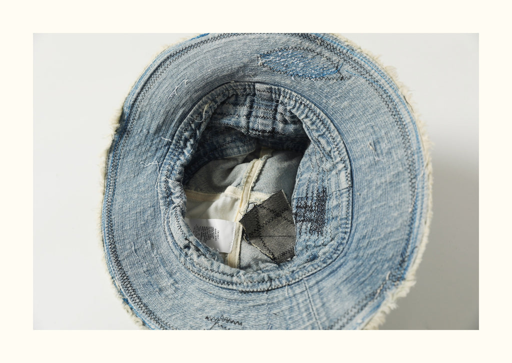 The Old Man and the Sea Vintage Distressed Fisherman Hat Japanese Retro Denim Bucket Hat Unique Fisherman Hat