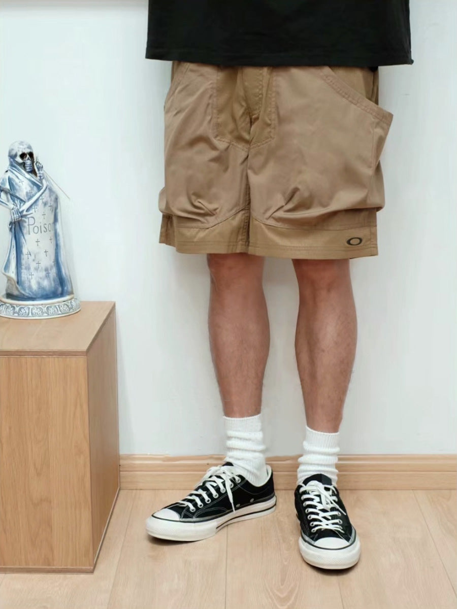 Japanese Style Outdoor Lightweight Functional Waterproof Shorts Loose Casual Large Pocket Cargo Shorts Summer