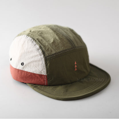 Quick-Dry Color-Block Short Brim Cap – Letter Print Sporty Unisex – cap | japanese streetwear | vintage workwear | unisex | Yamalinclothes