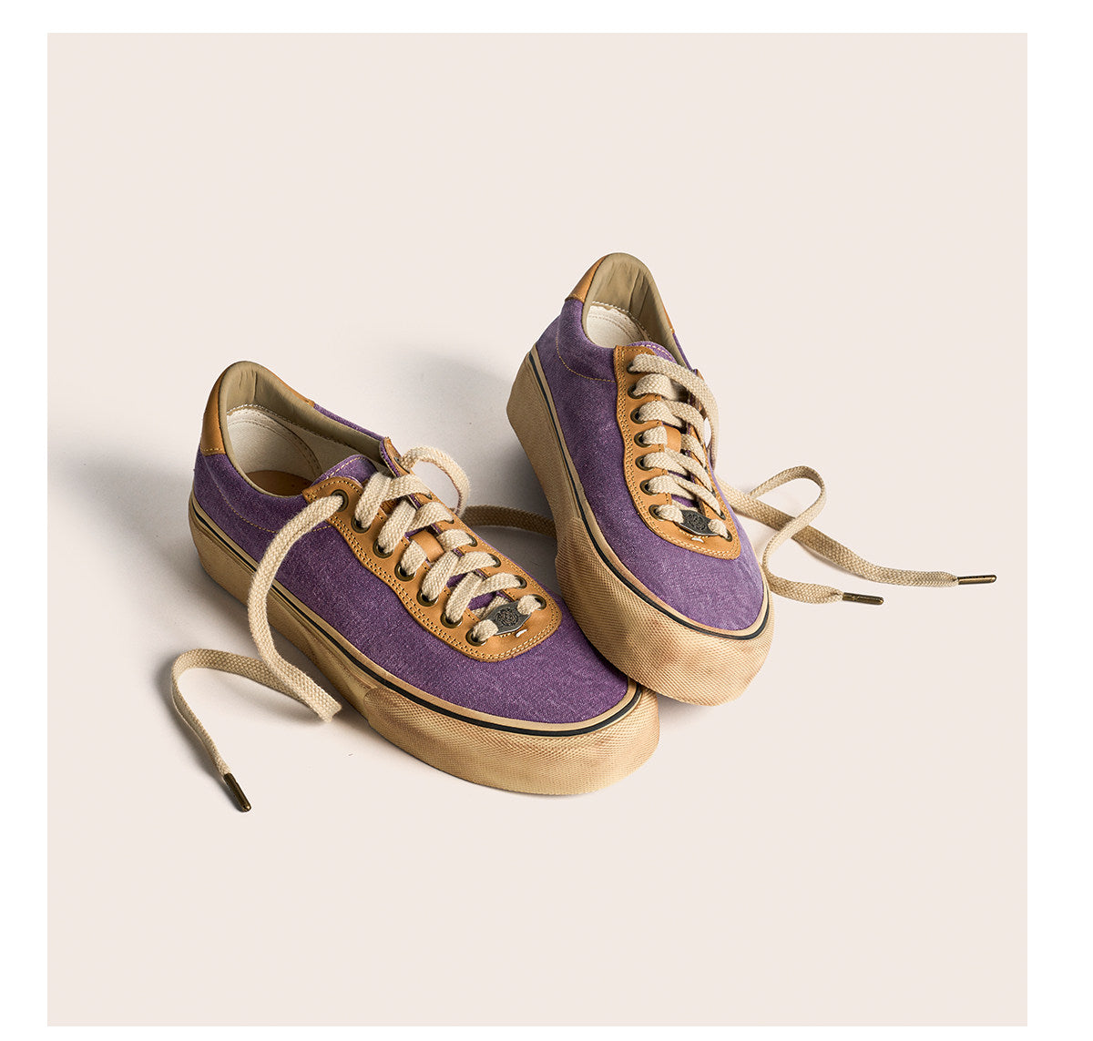Vintage Japanese Low Top Espadrille Platform Sneakers – Washed Vulcanized Unisex Shoes – Japanese vintage | yamalin clothes | Yamalinclothes