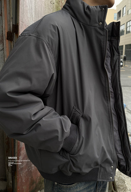 Duck Down Jacket – Stand Collar & Ribbed Hem | Yamalinclothes