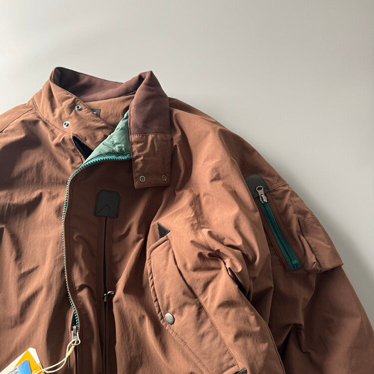 90% Duck Down Harrington Stand-Collar Jacket – Japanese Retro Thickened Unisex