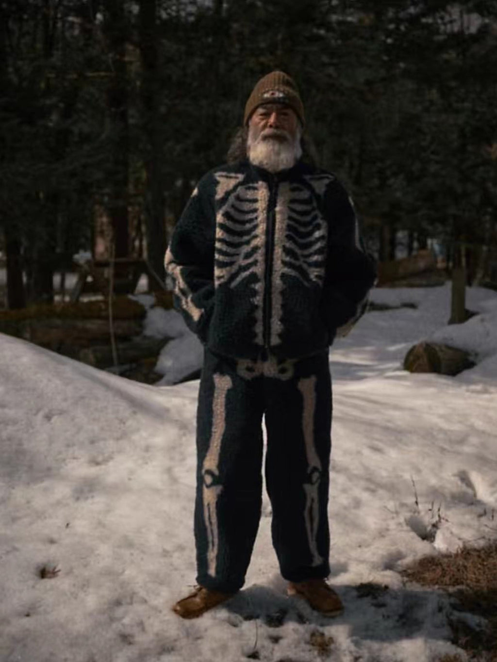 Reversible Lamb-Wool & Fleece Half-Turtleneck Jacket – KAPITAL 25AW (Unisex)