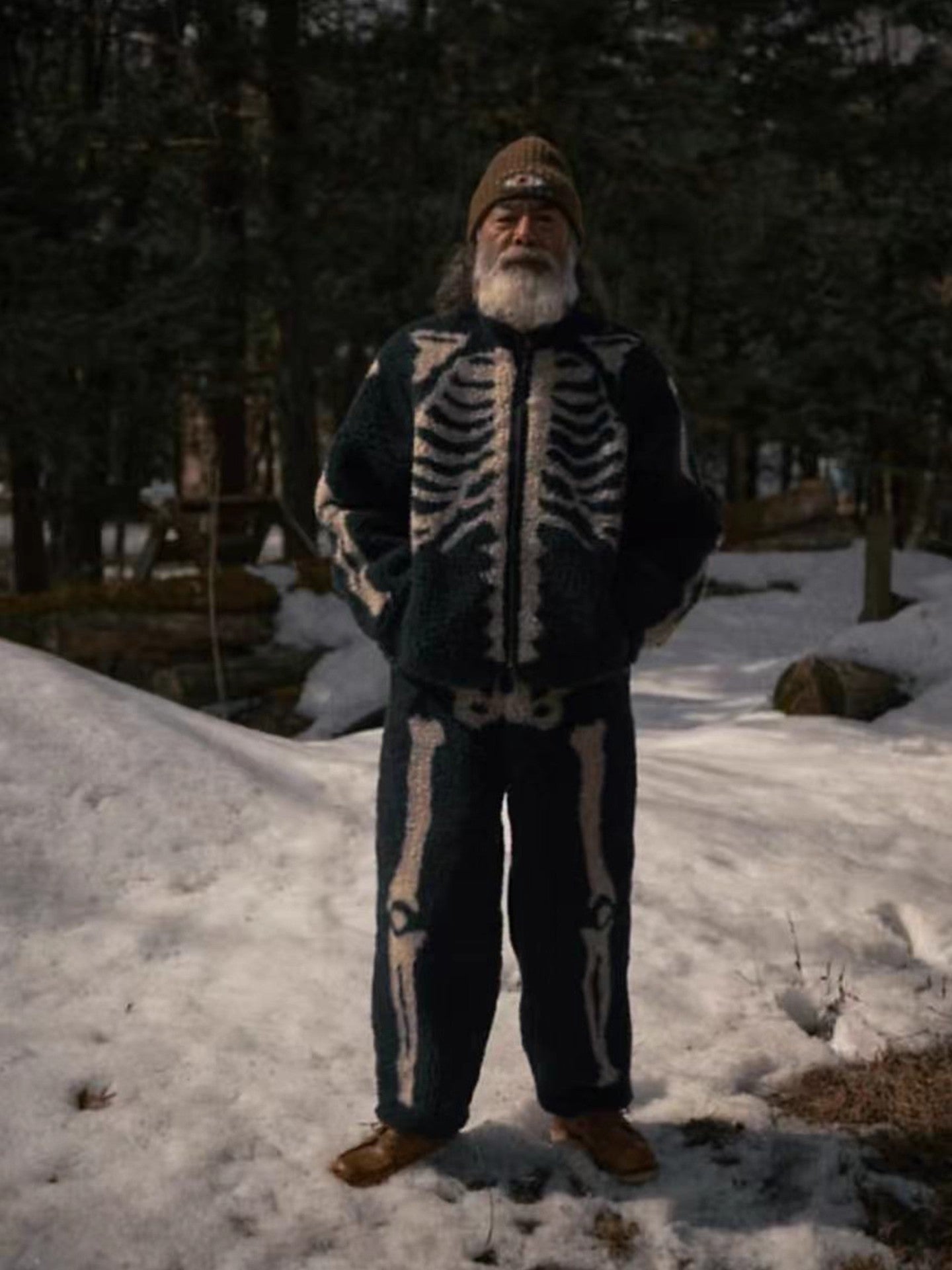 Reversible Lamb-Wool & Fleece Half-Turtleneck Jacket – KAPITAL 25AW (Unisex)