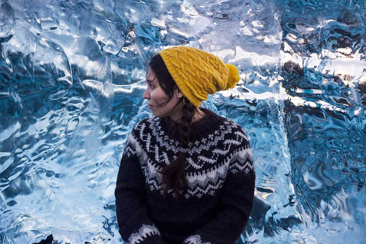 Handmade Icelandic Sweater Loose Couple Black Vintage Men's Fair Isle Sweater Wool Thick Yarn Japanese Style Knitted Cardigan