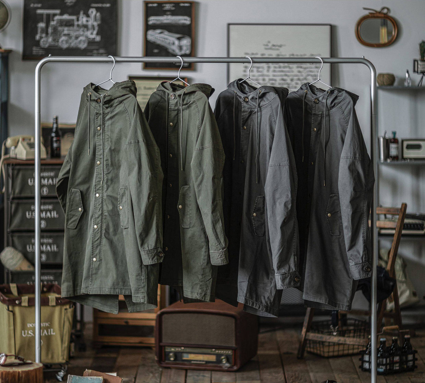 M51 Military Fishtail Parka – American Vintage Mid-Length Trench Coat Men – Japanese vintage | yamalin clothes | Yamalinclothes