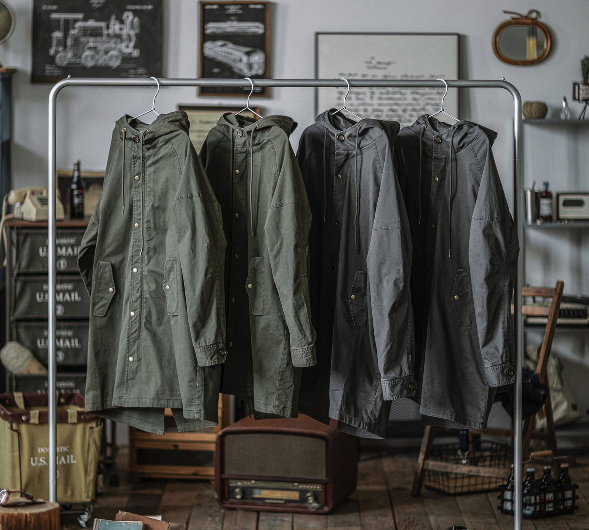 M51 Military Fishtail Parka – American Vintage Mid-Length Trench Coat Men – Japanese vintage | yamalin clothes | Yamalinclothes