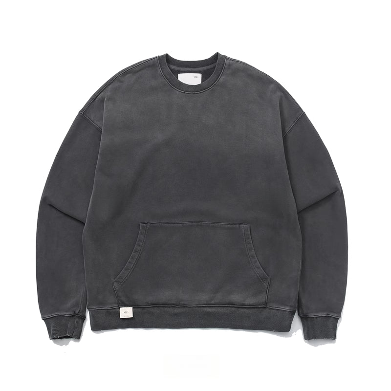 Washed Vintage Heavyweight Crewneck Sweatshirt Retro