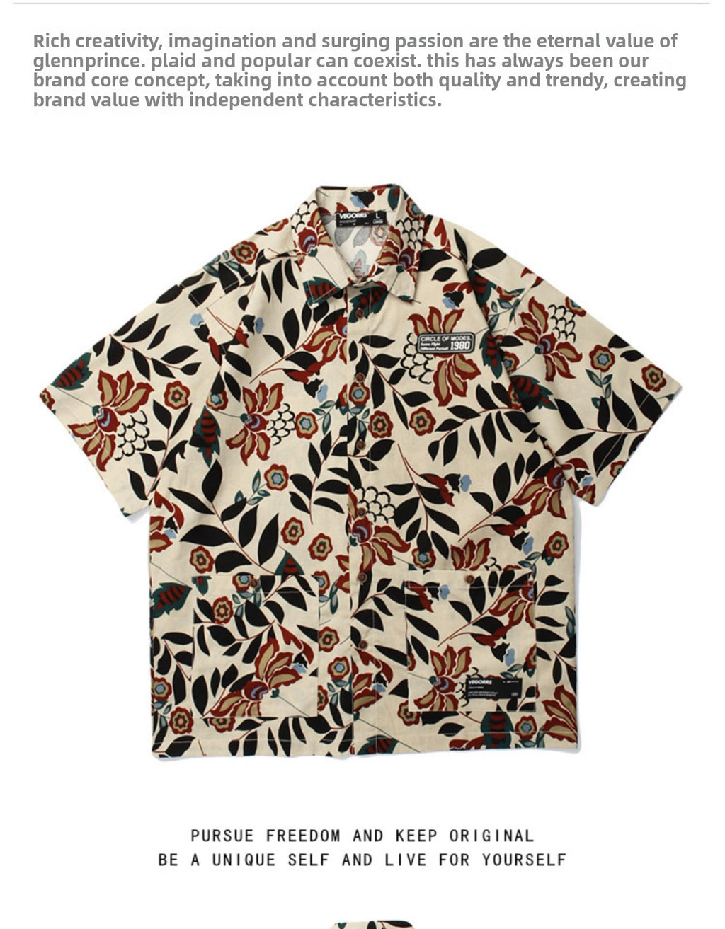 Summer Retro Trendy Floral Short Sleeve Shirt for Men Hawaiian Cotton Linen Beach Couple Outfit Floral Shirt Hong Kong Style