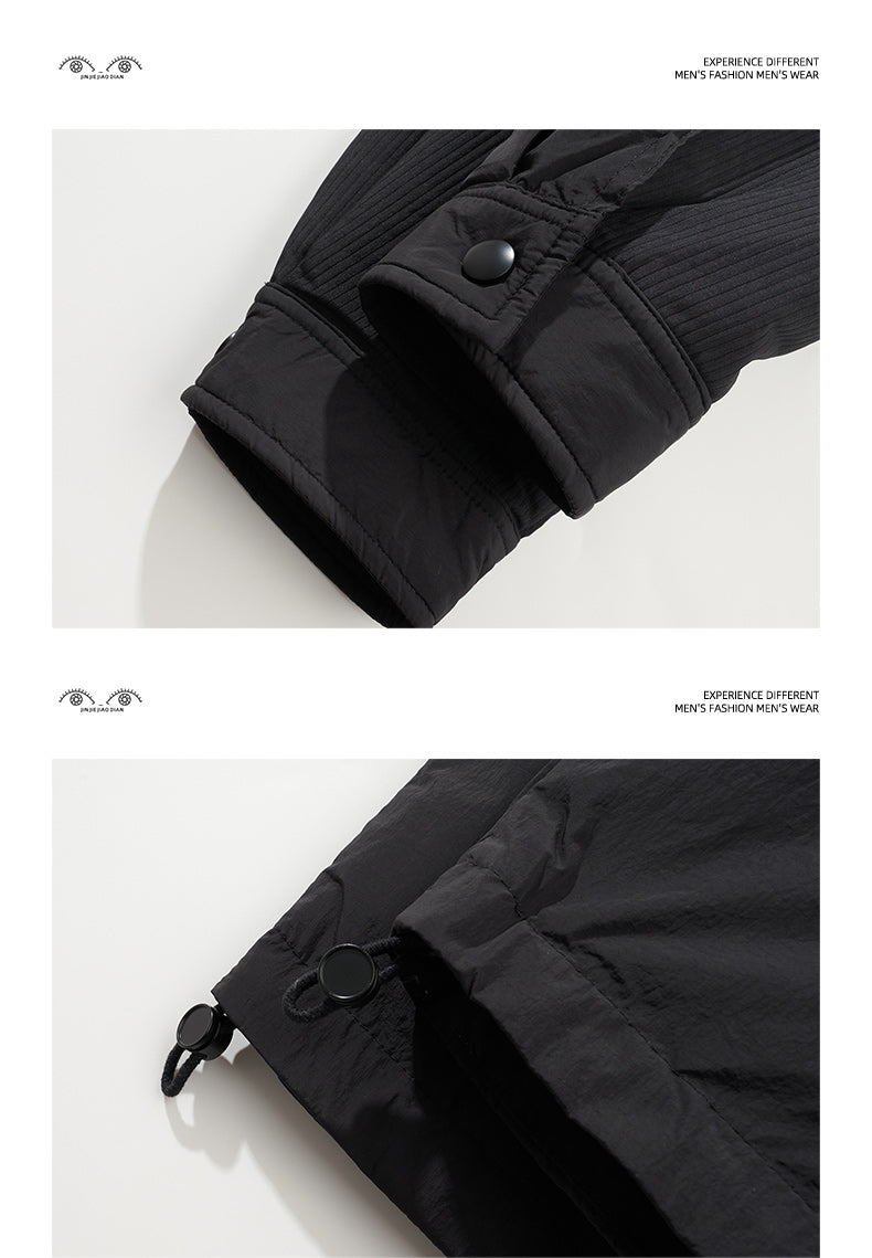 Men's Korean High-End Retro Patchwork Down Jacket - 90% Duck Down Shirt-Style Lightweight Winter Coat