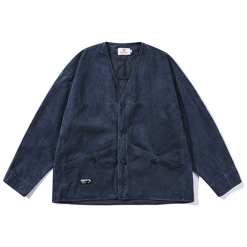 Jacket Cardigan Denim Coat Spring New OOTD Outfit Retro Men's Top