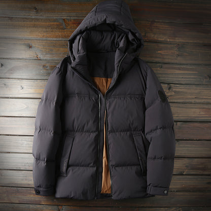 Men's Plus Size Export Overstock Puffer Jacket - High-Puff Hooded Thickened White Duck Down Coat