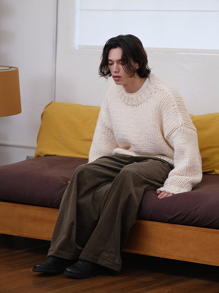 Coke Life Carpem Winter Nordic Iceland Wool Sweater - Handmade Thick-Knit Loose Lazy Top