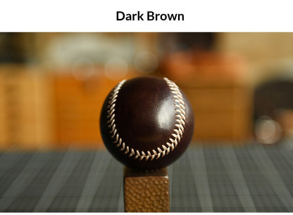 Handmade Vegetable-Tanned Cowhide Baseball – Artisan Leather Collectible