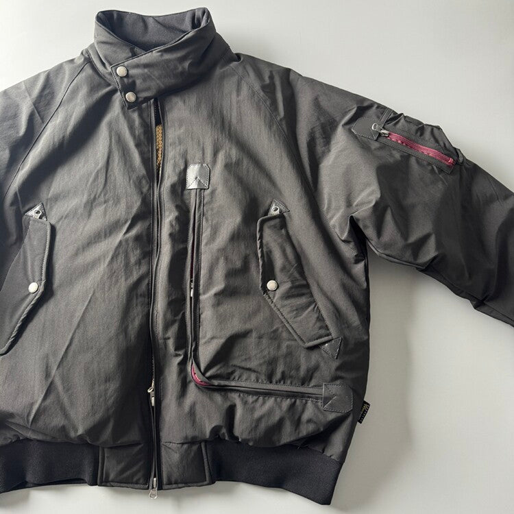 90% Duck Down Harrington Stand-Collar Jacket – Japanese Retro Thickened Unisex