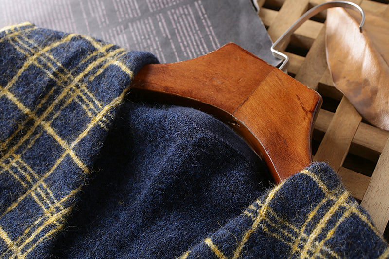 Heavy goods Italian order! Mohair + wool autumn and winter men's knitted cardigan sweater vest