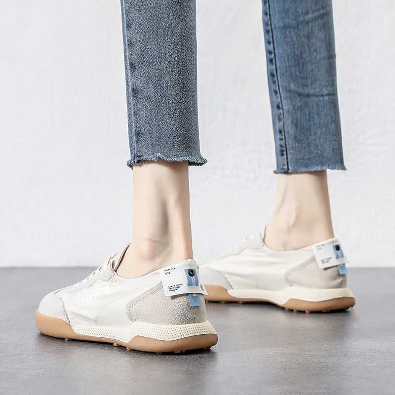 Women's Canvas Forrest Gump Shoes - Soft-Sole Breathable White Casual Sneakers