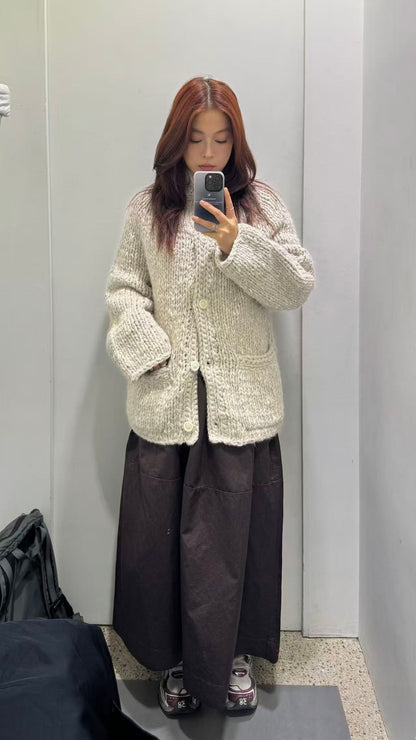 Hand-Woven Korean Designer Cardigan Jacket – Instant Delivery 2025 “C-asey” Old-Money Style (Unisex)