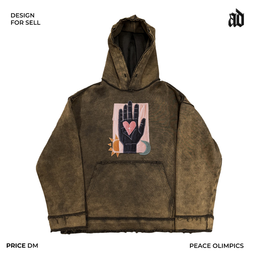 Artist Patchwork High-End Hoodie – Creative Mottled Texture Streetwear (Unisex)