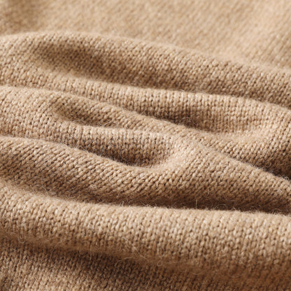 Alpaca Wool Blend Stand-Collar Knit Cardigan – Thickened Oversized Unisex