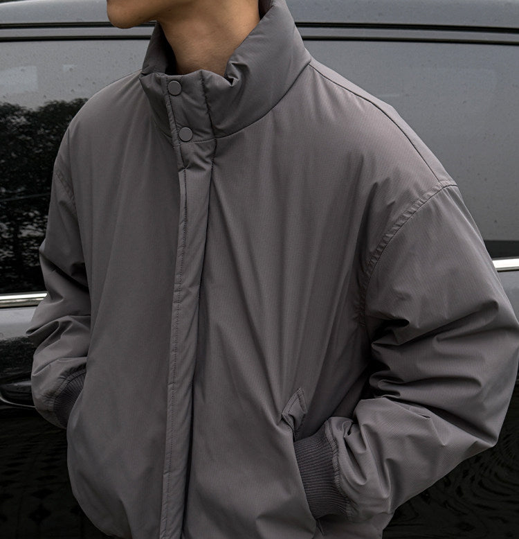 Duck Down Jacket – Stand Collar & Ribbed Hem | Yamalinclothes