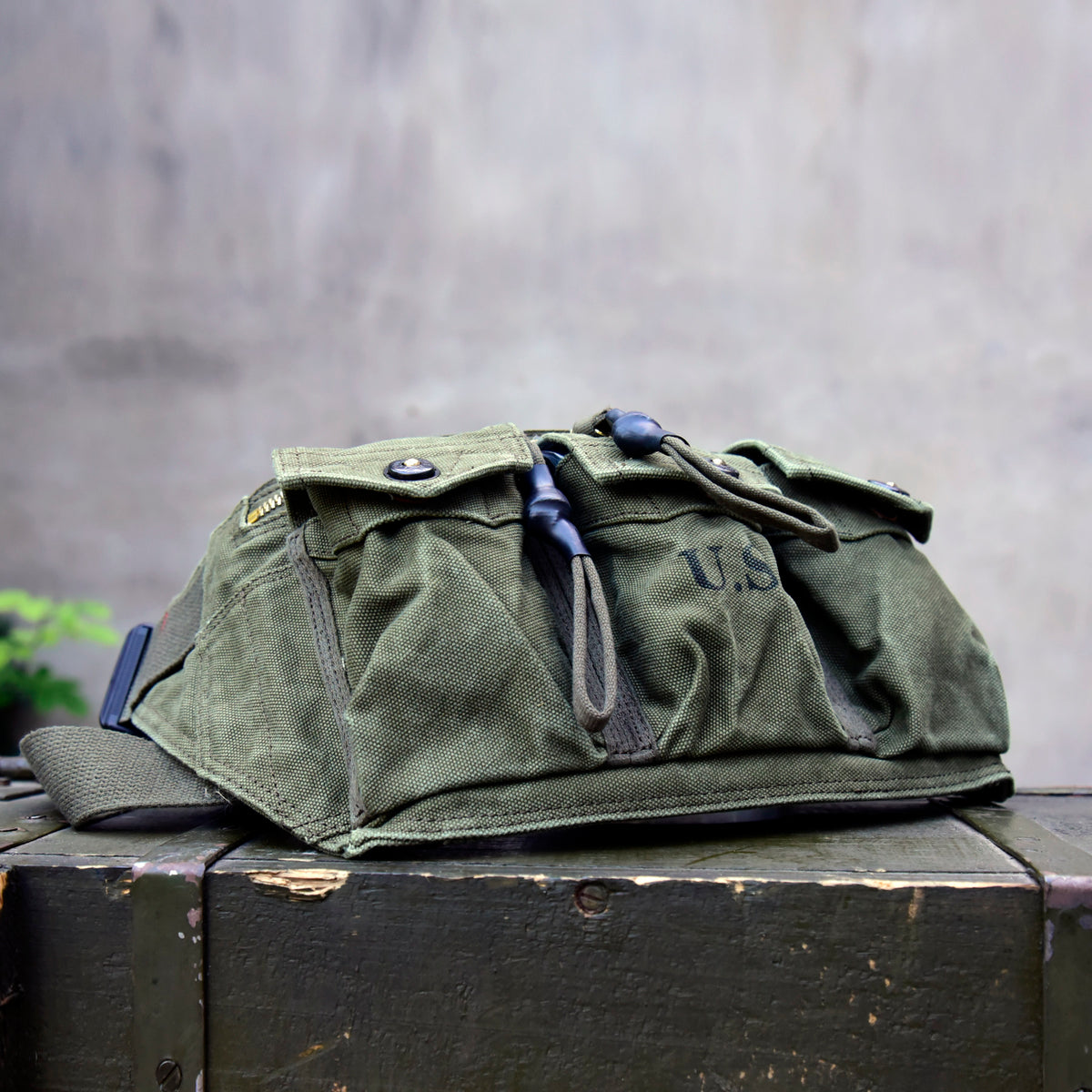 Washed Canvas Distressed Fanny Pack – Vintage 3-Way Chest Crossbody Unisex – Bags | japanese streetwear | vintage workwear | unisex | Yamalinclothes