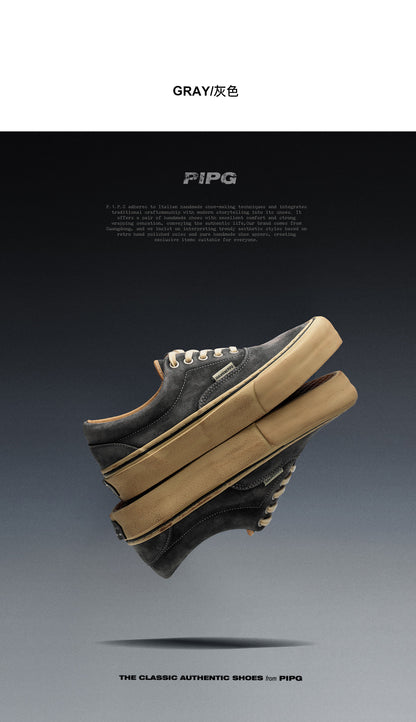 men's and women's washed suede canvas shoes platform vulcanized shoes vintage Japanese breathable board shoes 2026 spring/summer