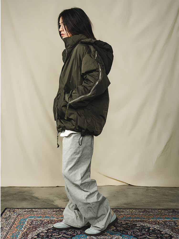 Cooker Stand Collar Hooded Down Jacket Zipper Thickened Trendy Brand Warm Men's New White Duck Down Coat New Winter