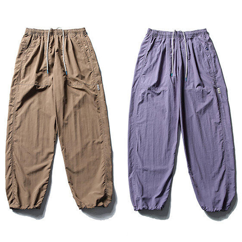 Unisex Japanese Style Summer Cargo Pants - Thin Quick-Dry Breathable Loose Paratrooper Pants